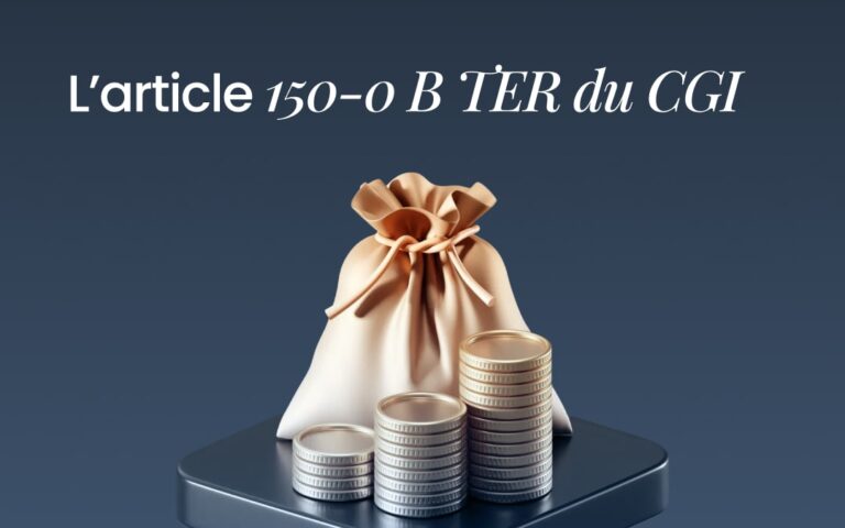 L’article 150-0 B TER du CGI